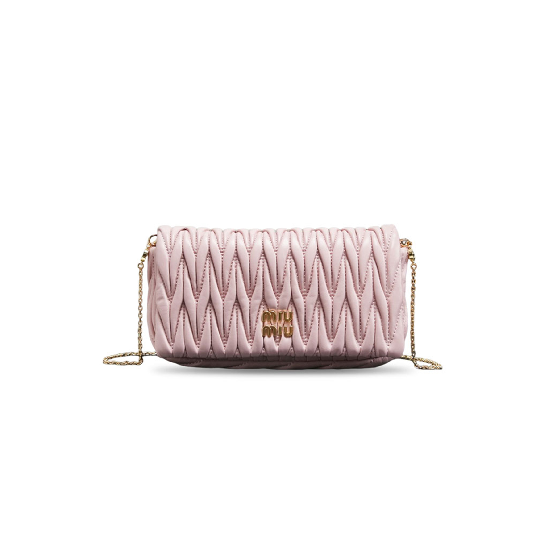 MIU MIU SMALL SOFT LEATHER BAG WITH A QUILTED EFFECT 5BP086 (18*9.5*4cm)